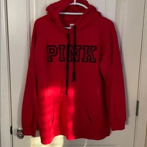 Pink by VS Red Hooded Sweatshirt